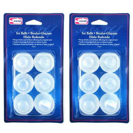 12 Reusable Ice Cube Balls Plastic Refreezable Ice Drinks Bar Parties Whisky (Best Whiskey Ice Ball Mold)