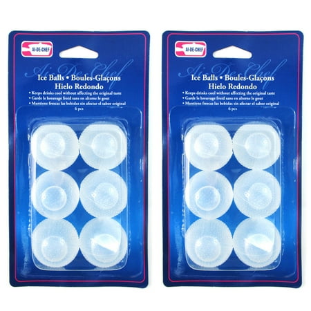 12 Reusable Ice Cube Balls Plastic Refreezable Ice Drinks Bar Parties Whisky (Best Whiskey Ice Ball Mold)