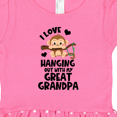 thumbnail image 3 of Inktastic Monkey I Love Hanging out with My Great Grandpa Girls Toddler Dress, 3 of 4
