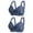 24-Gray, variant on YWDJ Bras for Women Push up 2 Pack Sleep Bras No Wire Comfy Bras Adjustable Straps Half Cup Wrap Lounge Bras Padded Plus Size Comfy Bras Comfortable Bras Brown L