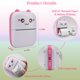 thumbnail image 5 of Impresora de bolsillo Vicbear Mini portátil térmica Bluetooth Rosa, 5 of 6