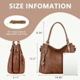 thumbnail image 5 of JOYSON Women's Shoulder Bag,Handbags,Tote Zipper Purse PU Leather Top-handle Satchel Bags Ladies Medium Brown, 5 of 8