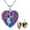 A-Purple peacock locket+photo, variant on SOULMEET Heart Shaped Epoxy Resin Butterfly/Peacock/Hummingbird/Lotus/Rose Locket Necklace That Holds Pictures Photo Sterling Silver Personalized Locket Gift
