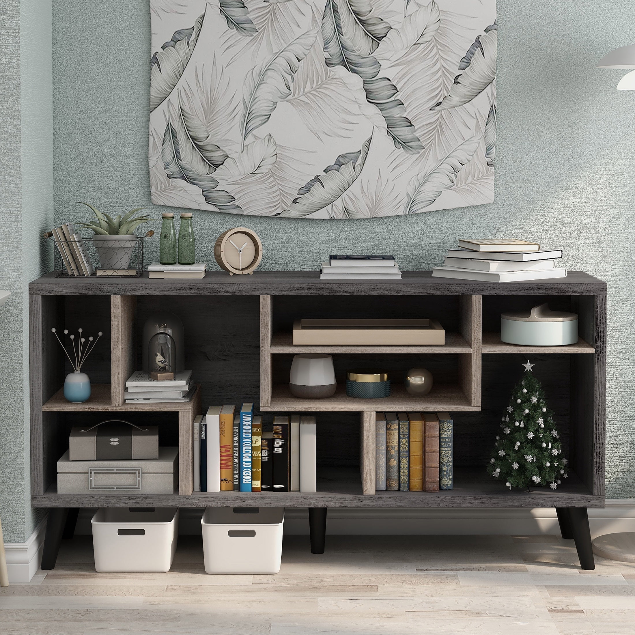 Furniture of America Acine TV Stand for TVs up to 66", Distressed Gray