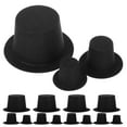 thumbnail image 6 of LOLIPPYY 60 Pieces Christmas Mini Black Snowman Hats for Doll Decoration and Craft Party Supplies, 6 of 7