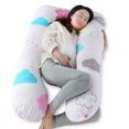 thumbnail image 5 of Almohada de maternidad multifuncional de terciopelo de cristal con soporte para el vientre, almohada con soporte para la cintura para acostarse de lado, almohada con clip para dormir de lado para, 5 of 5