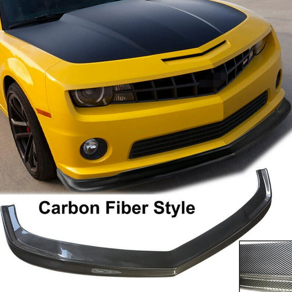 NINTE Front Bumper Lip for 2010-2013 Chevrolet Camaro V8 Splitter Carbon Fiber Style