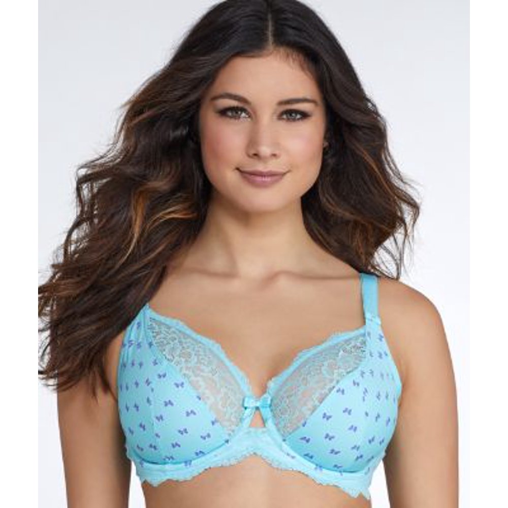 Olga Women's Plus Flirty Lace Multi Part Cup Underwire Bra, Style