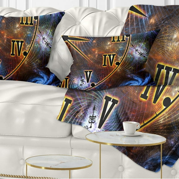 Designart Fabric of Space and Time - Abstract Throw Pillow - 12x20