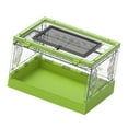 thumbnail image 1 of Tanque plegable transparente para reptiles, hábitat para lagartos, caja ventilada multiusos para geckos y tortugas con cubierta deslizante, 41,8 x 30 Verde, 1 of 10