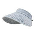 thumbnail image 1 of Sombrero de sol para mujer, portátil, informal, vaquero, visera para acampar, vacaciones, viajes, verano Azul claro, 1 of 9