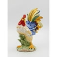 thumbnail image 3 of Ceramic Blue Rooster Figurine 7.5x5.5x10.875 Kitchen Farmhouse Gift, 3 of 5