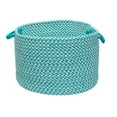 thumbnail image 2 of Outdoor Houndstooth Tweed- Turquoise 14''x10'' Utility Basket, 2 of 2