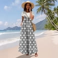 thumbnail image 5 of Women's Polka Dot Jumpsuit, Casual Wide Leg Bib Overalls with Pockets, Loose Fit Sleeveless Dot Print Summer Rompers Long Pants, 5 of 7