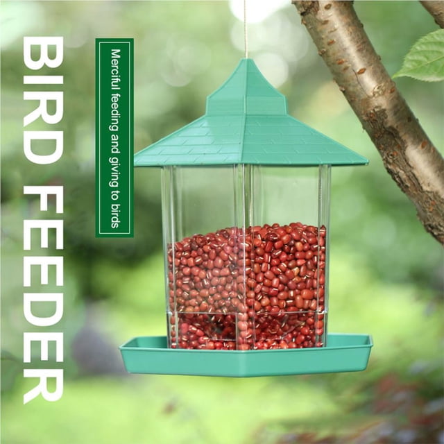 Advancent Alimentador colgante para pájaros salvajes, comederos para pájaros al aire libre, contenedor de comida, comedero para pájaros Gazebo para Almacenamiento y organización del hogar Advancent HA023519-00