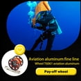 thumbnail image 1 of Keep Diving Spool Reel Portable Solid Color Polyester Rope Reels Freediving Fishing Underwater Accessories with Double End Hook Black 15m, 1 of 9
