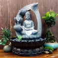 thumbnail image 3 of LED Desktop Fountain Table Decor, Resin Material, Soothing Water Sound, Quiet Pump, Easy Installation, 8.1 X 8.1 X 11.2 in, with Light, for Home Office, 3 of 7