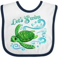 thumbnail image 3 of Inktastic Lets Swim Cute Sea Turtle Boys or Girls Baby Bib, 3 of 4