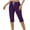 Purple, variant on ABATAB Women's Capri Pants Solid Loose Fit Capris Lounge Drawstring Elastic Waist Capris with Side Pockets