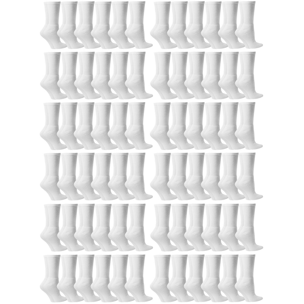 Wholesale Socks Deals 72 Pair Bulk Wholesale Crew Socks, Men Women
