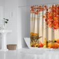 thumbnail image 2 of Fall Thanksgiving Farmhouse Pumpkin Harvest Shower Curtain,Reusable Bath Curtain with Hooks Basic Polyester Fabric Curtains for Thanksgiving Day Fall Party Home Decor, 2 of 5