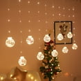 thumbnail image 1 of LED Curtain Light 8 Modes Adjustable High Brightness Santa Claus Christmas Tree Hanging Light Ball for Home, 1 of 8