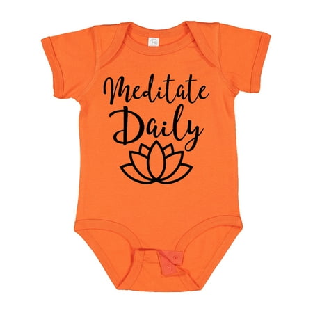 

Inktastic Meditation Yoga Meditate Daily Resolution Gift Baby Boy or Baby Girl Bodysuit