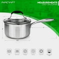 thumbnail image 5 of AVACRAFT 2.5 QT Nonstick Ceramic Saucepan with Glass Strainer Lid and Two Side Spouts, 5 of 7