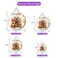 thumbnail image 5 of Hello Fall Golden Retriever Scarf Welcome Autumn with Leaves Pumpkins Round Wood Sign Goldens Dog Lover Gifts Idea Hanging Wall Home Decor - 00011, 5 of 5