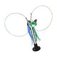 thumbnail image 2 of Juguetes de plumas para gatos, juguete interactivo para gatos con súper ventosa, plumas de resorte para gatos Gusano azul verde, 2 of 7