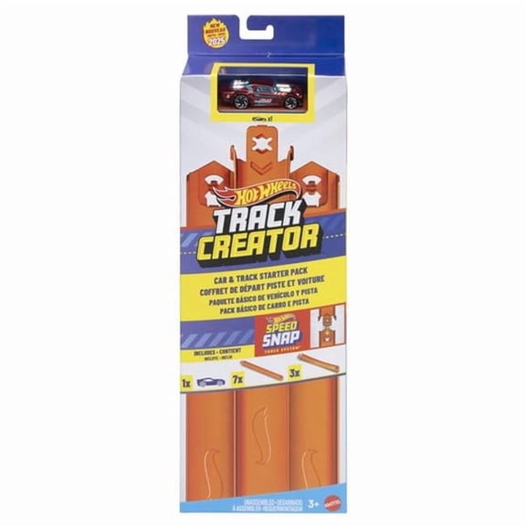 Mattel MTTJDW43 Hot Wheels Track Creator Track & Car Starter Pack Toys - 8 Piece