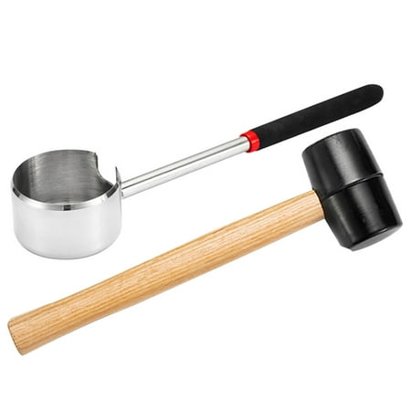 

Ekeka New Arrivals Stainless Steel Home Meat Tool Easy Use Portable Rubber Hammer Coconut Opener