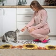 thumbnail image 4 of Kitchen Rugs and Mats Non Skid Washable White Wood Text Sunflower Flowers Kitchen Mat and Rug Set,Floor Cushion Waterproof Rug,Rubber Backed Area Rugs for Kitchen Laundry, 4 of 7