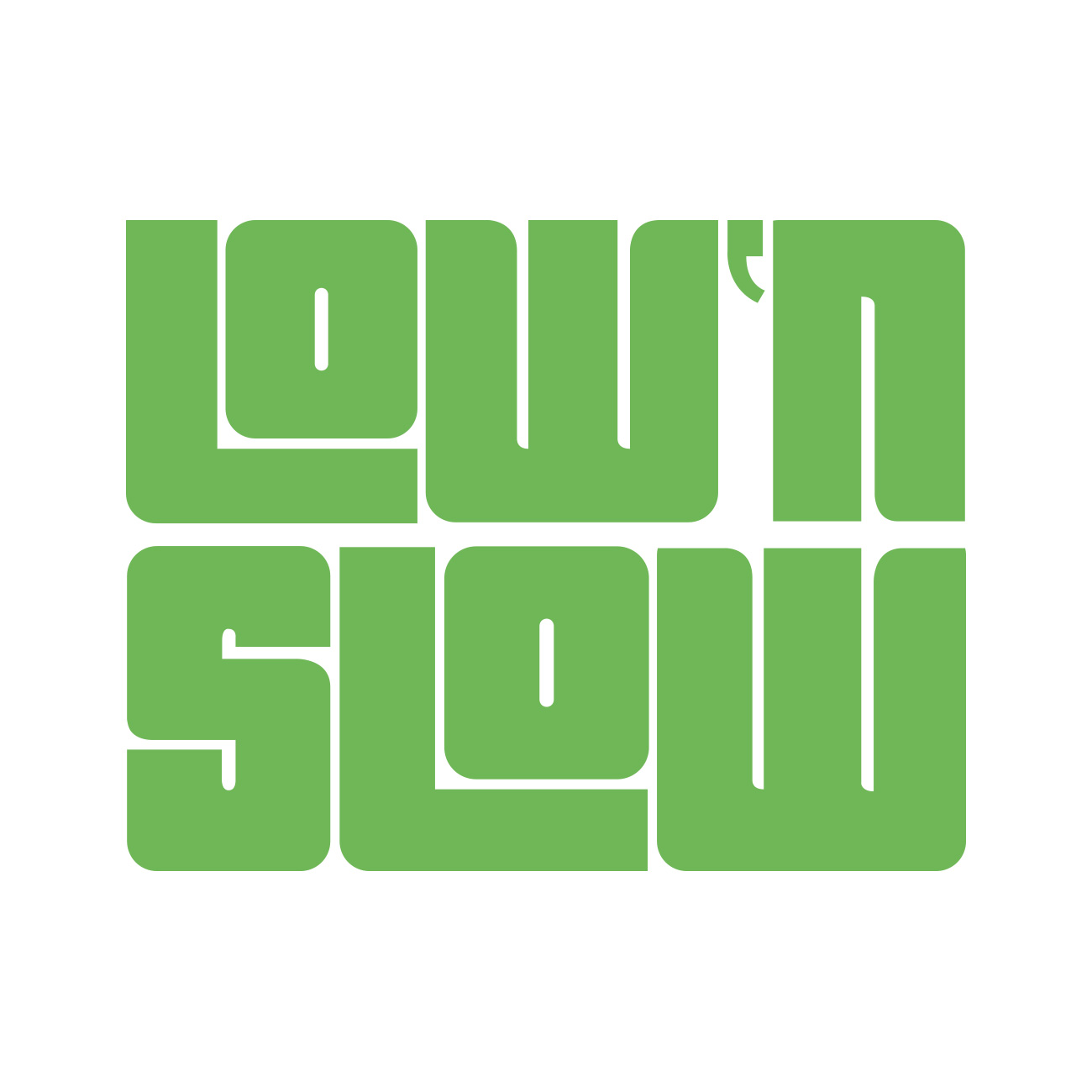 Low & Slow Sticker Decal Die Cut Self Adhesive Vinyl Weatherproof