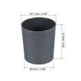 thumbnail image 2 of Uxcell 4" Round Plastic Planter Flowerpot Container Indoor Outdoor, Gray 8 Pack, 2 of 6
