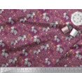 thumbnail image 3 of Soimoi Pink Modal Satin Fabric Leaves,Floral & Animal Cartoon Print Fabric by Yard 42 Inch Wide, 3 of 3