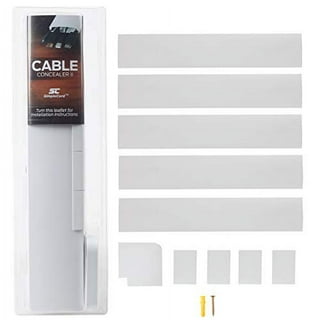 AHKMKE TV Cord Cover Cable Raceway on Wall, 31.5 inch Cable Management System for Cord Cable Concealer, Printable White Cable Cover Channel for Wall Mounted