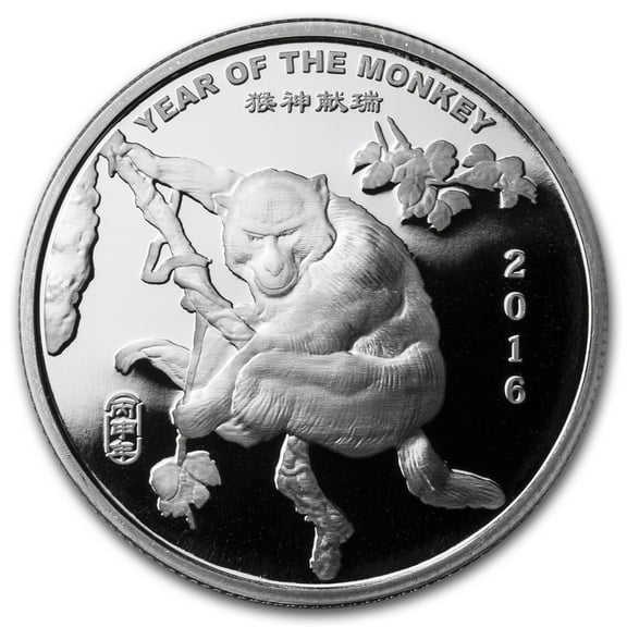1/2 oz Silver Round - APMEX (2016 Year of the Monkey)