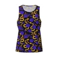thumbnail image 4 of Fotbe Golden Snake And Purple Rose Pattern Men's Quick Dry Workout Tank Top Gym Muscle Tee Fitness Bodybuilding Sleeveless T Shirt Breathable Workout Shirt-, 4 of 9