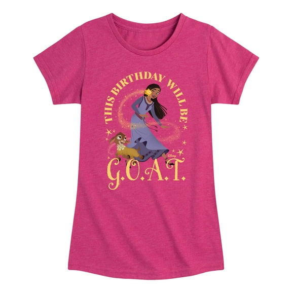 Disney - Wish - Birthday Goat - Toddler and Youth Girls Fitted Short Sleeve T-Shirt