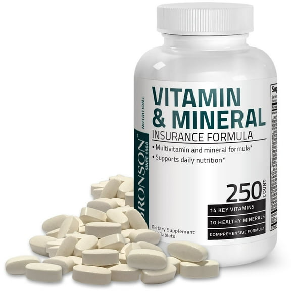 Bronson Vitamin & Mineral Insurance Formula, 250 Tablets