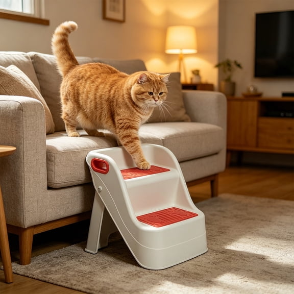 VAIFTILNO Foldable Pet Stairs for Small Dogs and Cats, Non-Slide Ramp Ladder for Bed, Couch, Sofa, Portable Climbing Step for Small & Senior Pets.
