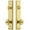 Lifetime Brass, variant on Grandeur 840559 Fifth Avenue Solid Brass Tall Plate Single Cylinder Keyed Entry Set - Grey