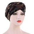 thumbnail image 2 of Fashionable Turban Multicolor European Pattern Single Layer Head Wrap Hair Bonnet Muslim Style Hair Assecories for Women, 2 of 6