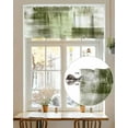 thumbnail image 7 of Abstract Art Valances for Windows Vintage Green Collage Oil Painting Texture Valance Rod Pocket Light Filtering Short Window Treatments Curtains for Kitchen Bathroom Living Room Bedroom, 42 x 18 Inch, 7 of 7