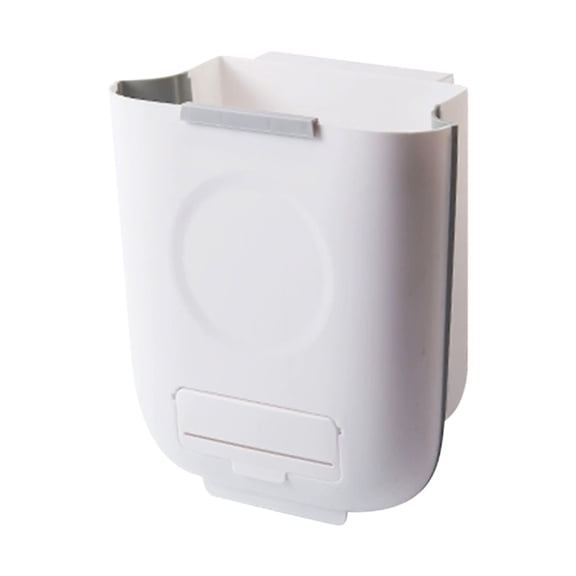 geerera Hanging Folding Trash Can for Kitchen Cabinet Door, Wall Mounted Waste Bin With Pressure Ring for Kitchen Bathroom Dormitory Living Room