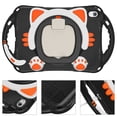 thumbnail image 2 of ELehold Cartoon Kickstand Rugged Kids Case Compatible iPad 2022 10.9 with Heavy Duty Shock Resistant Rugged Protection Shoulder Strap Pencil Holden (include Capacitive pen and Cleaning Clo,Blackorange, 2 of 11