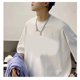 thumbnail image 3 of Camiseta con estampado de letras para hombre, blusa superior informal holgada de manga corta con cuello redondo, primavera y verano, 3 of 8