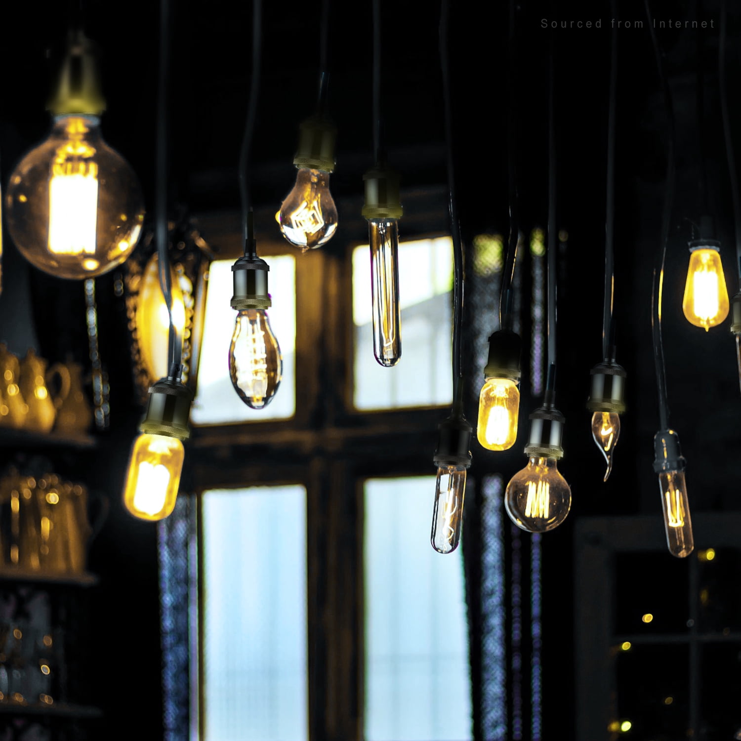 Pendant Light Fixture, 3.28ft UL-Listed Adjustable Cord, Decorative Fixture for Living Room, Coffee Shop, Western Stylish Place, Black