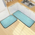 thumbnail image 7 of Dreamtimes Wood Print Kitchen Rug, Set of 2 Decoration Non Skid Washable Soft Absorbent Anti Kitchen Floor Mats for Kitchen Office Laundry Room Bathroom (19"x27"+19"x47"), 7 of 7